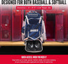 Hit Run Steal Bat Bag Backpack Holds 4 Bats, Gloves, Helmet & Cleats, Navy Blue