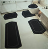 Schweek Bathroom Rugs Sets 5 Pieces. Absorbent Quick Dry Non Slip Rubber