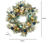 Red Co 22" Decorative Snow-Flocked Artificial Light-Up Christmas Wreath Battery Blue/Gold