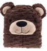 Member's Mark Cozy Critter Sherpa Lined Wrap Blanket 81in X 43in - Bear
