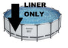 Replacement LINER for Bestway Steel Pro MAX 15ft X 48in Round Swimming Pool White