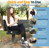 Alpcour Portable Reclining Stadium Seat with Back Pocket Black