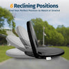 Alpcour Portable Reclining Stadium Seat with Back Pocket Black
