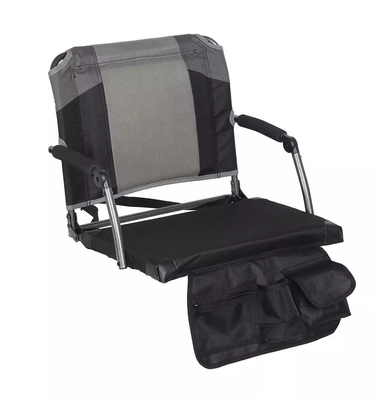 Deluxe Stadium Seat with Lumbar Support BLACK 250-lb Weight Capacity