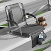 Deluxe Stadium Seat with Lumbar Support BLACK 250-lb Weight Capacity