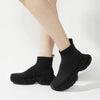 Cape Robbin Lynelle Women's Mesh Sock Sneakers, Slip On Shape Up Walking Shoes Black Size 8