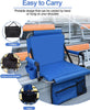 AOOXIMI BLACK Stadium Seat with Back Support, Cushion,Cup Holders, Mesh Bag