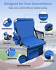 AOOXIMI BLACK Stadium Seat with Back Support, Cushion,Cup Holders, Mesh Bag