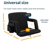 Alpcour Portable Reclining 21-inch Wide Stadium Seat with Armrests Black