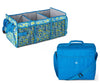 3-Compartment Blue Water Insulated Trunk Organizer with 30 Can Cooler