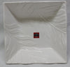 10 Strawberry Street Boca 10" Embossed Square Bowl, White