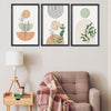 Boho Terracotta Wall Art Sign Decor 24"x16" Set of 3 Wood Framed