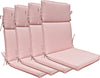 BOSSIMA Indoor Outdoor High Back Chair Cushions Replacement Patio Chair Seat Cushions Set of 4