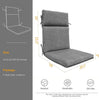 BOSSIMA Indoor Outdoor High Back Chair Cushions Replacement Patio Chair Seat Cushions Set of 4