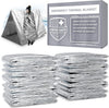 Swiss Safe Emergency Mylar Thermal Blankets Premium 12-Micron 52" X 82" Silver 75-Pack