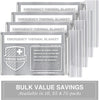 Swiss Safe Emergency Mylar Thermal Blankets Premium 12-Micron 52" X 82" Silver 75-Pack