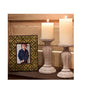 Briarwood Gold Leaf Fleur De lis with Olive Accents Mosaic Frame 4" x 6"
