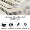 BELLA BAYS Door Kick Plate 10" x 34" Metal Plate Protective Film Brass