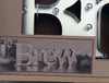 Metal LED BREW Illuminated Marquee Sign 7 5 In H x 23 In L