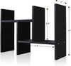Brilens Desktop Bookshelf Storage Organizer Adjustable Wood  Display Shelf Rack