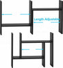 Brilens Desktop Bookshelf Storage Organizer Adjustable Wood  Display Shelf Rack