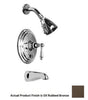 PLUMTRIM Single Handle Tub and Shower Valve Trim Kit with OIL RUBBED BRONZE