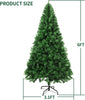 Mupera 6FT Unlit Artificial Christmas Tree with Metal Stand