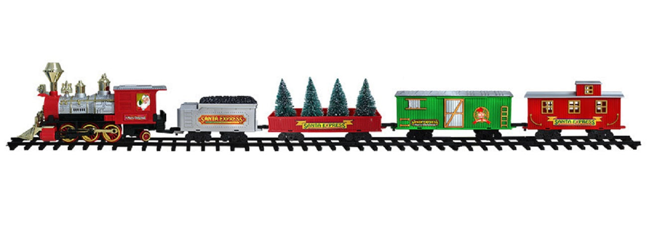 Holiday Living Battery-Powered Pre-Lit Santa Express Train with Lights and Sounds