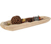 Uziass Wood Dough Bowl Decorative Centerpiece Accent 33in x 9in x 4in Natural