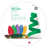 GE Energy Smart 100 LED C-9 Diamond Cut Lights Multicolor Green Wire 66-FT
