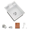 TORVA RV Kitchen Sink, 16 x 21 x 7 Inch Undermount Bar Sink 16 Gauge