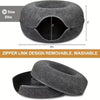 Cat tunnel bed Large indoor  haven with 3 toys, scratch resistant design for cats up to 30lbs
