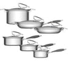 CookCraft by Candace 12-Piece Tri-Ply Stainless Steel Grand Cookware Set