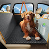 oneisall Back Seat Vehicle Cover with Hard Bottom for Dog up to 400 pounds Black