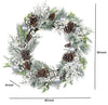Red Co 30" Artificial Christmas Wreath Decorated Pine Cones LEDs Battery Silver
