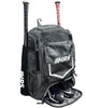 Hit Run Steal Bat Bag Backpack Holds 4 Bats, Gloves, Helmet & Cleats, Grey Camo