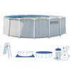 Intex 16FT X 48IN Chevron Prism Frame Premium Pool Set with 1500gph Filter Pump