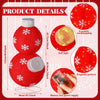 FuWeave 48-inch Pop-up Lighted Christmas Stackable Red Ornaments with Snowflakes