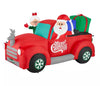 8.5-FT Mr. and Mrs. Claus in Vintage Pickup Truck Scene Christmas Inflatable