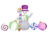 Holiday Time 9-FT Wide Colorful Snowman Scene Holiday Inflatable