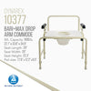 Dynarex Bari+Max Bariatric HD Drop Arm Commode - Heavy-Duty Steel Frame