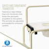 Dynarex Bari+Max Bariatric HD Drop Arm Commode - Heavy-Duty Steel Frame