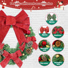18-inch Artificial Pine Christmas Wreath Decorated for Front Door with Hanger