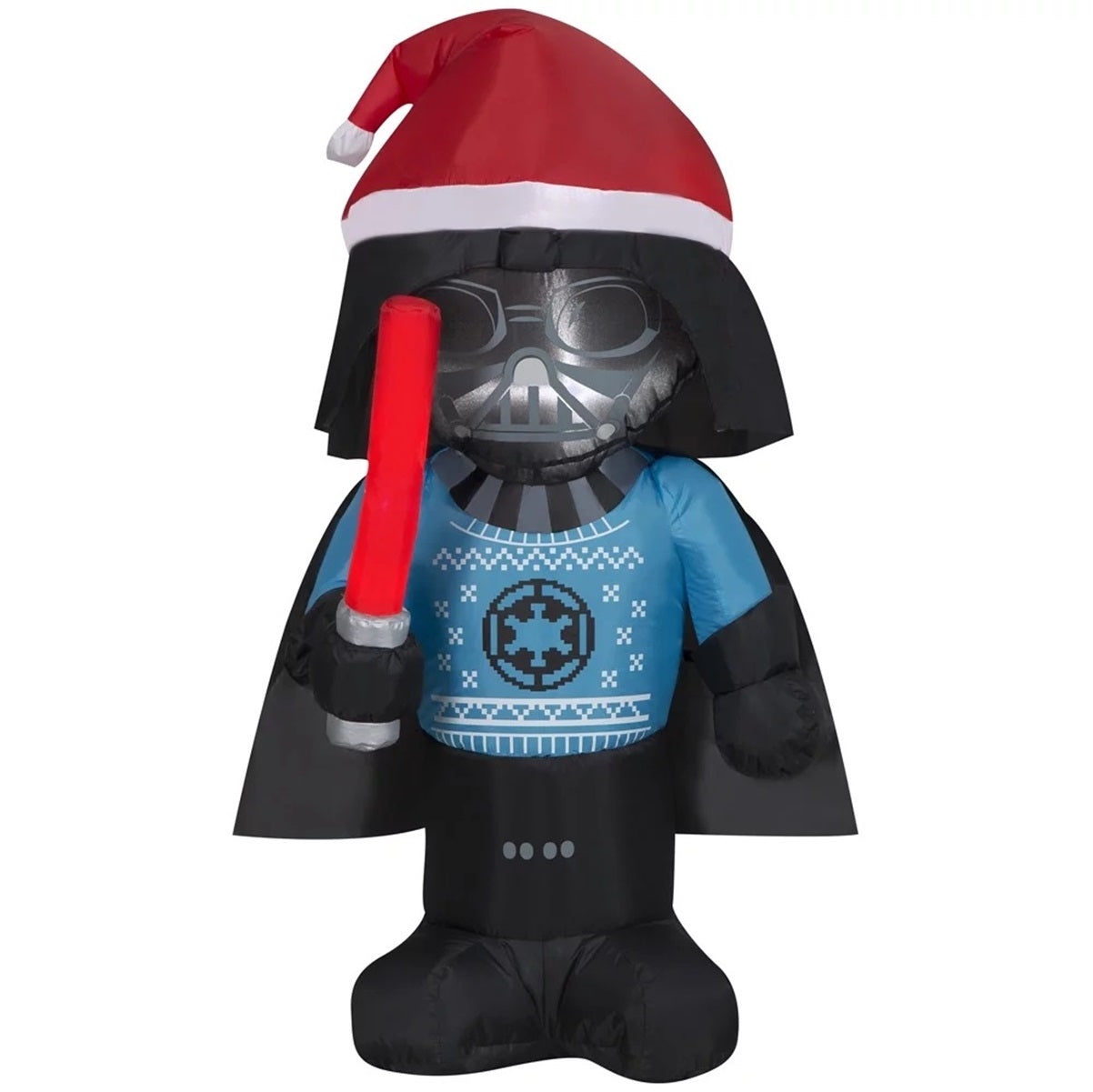 Star Wars 3.5 FT Darth Vader in Blue Christmas Sweater and Santa Hat Inflatable