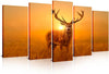 SATINO 5 Pieces Modern Large Canvas Deer Wall Art Autumn Reindeer