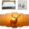 SATINO 5 Pieces Modern Large Canvas Deer Wall Art Autumn Reindeer