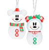 Disney 8-Count 7-FT Mickey and Minnie Snowmen Blinking LED Light String White