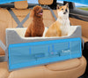Elevated Dog Booster Car Seat for Small Dogs with Adjustable Straps Gray