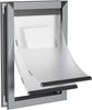 Aluminum Dog Door with Magnetic Flaps, Two Sliding Lock Panels LG/gray