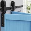 48" Bifold Sliding Barn Door Hardware Track Kit - Side Mounted Black Roller, Heavy Duty, Quiet Operation, Easy Assembly, No Door Included